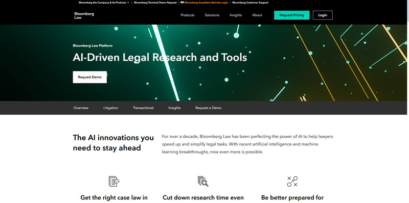 Bloomberg Law AI Interface