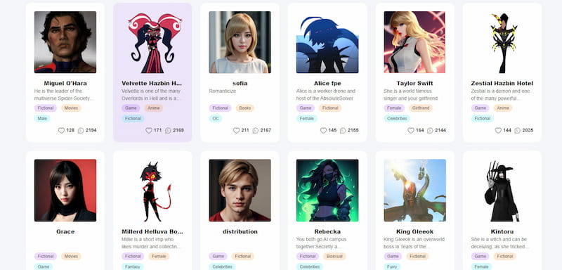 Heyreal Ai Characters