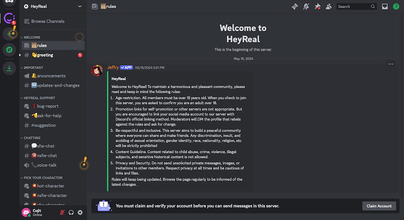 Heyreal NSFW Discord