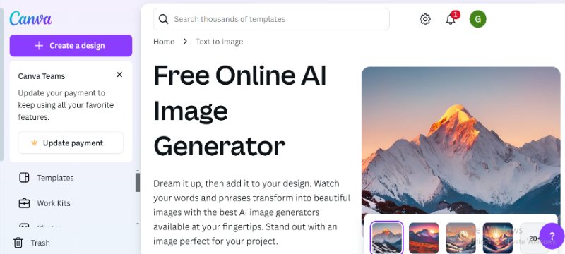 Canva Image Generator