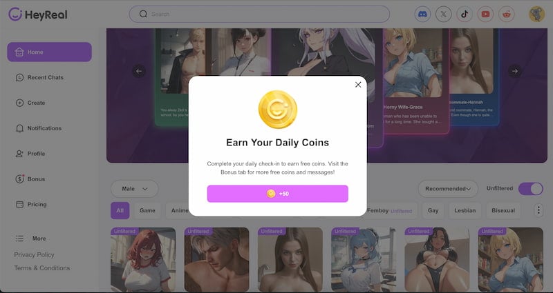 Heyreal Bonus Sign Up