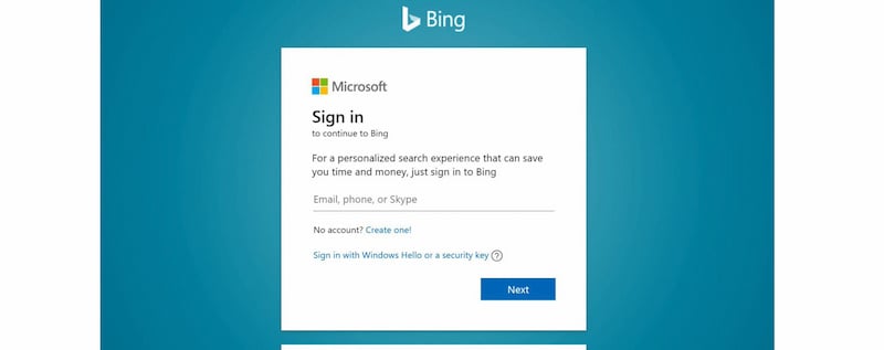 Bing Sign In