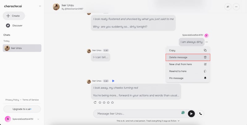 Character Ai Delete Message