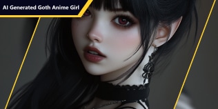 AI Generated Goth Anime Girl