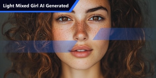 Light Mixed Girl AI Generated