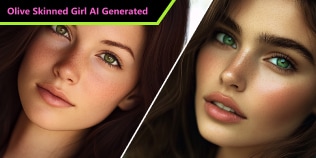 Olive Skinned Girl AI-Generated