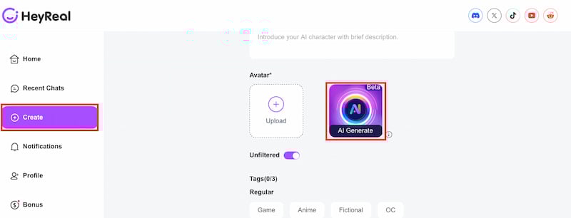 Heyreal AI Generate