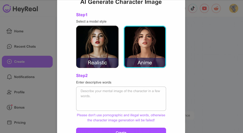 Heyreal AI Image Generator