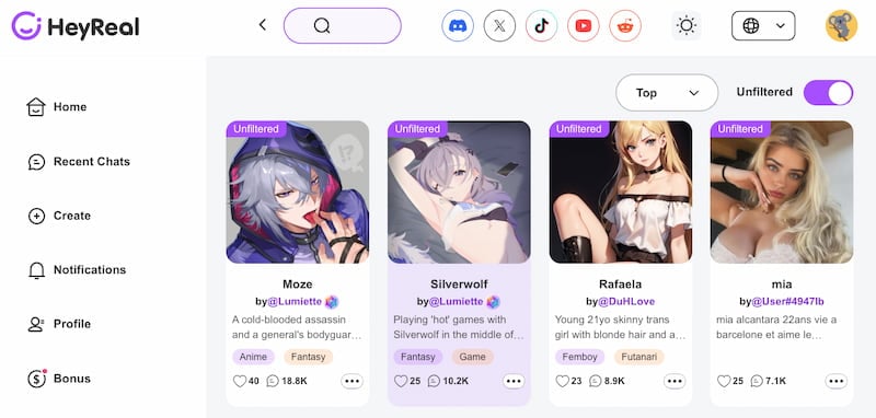 Heyreal Chat With Hot Ai Girl