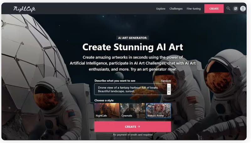 Nightcafe AI Anime Generator