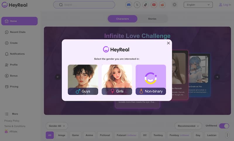 Heyreal Ai Generator And Chatbot