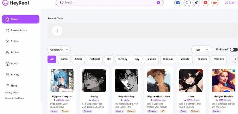 Heyreal Nsfw AI