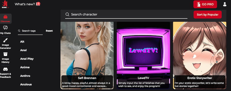 Kink AI Choose Character