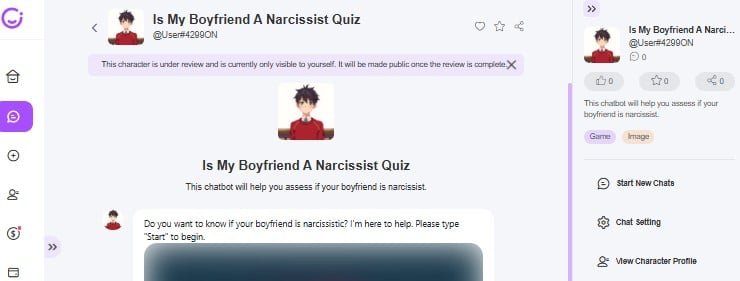Heyreal Narcissitic Boyfriend Quiz