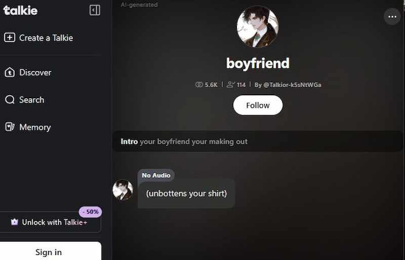Talkie Ai Conversation