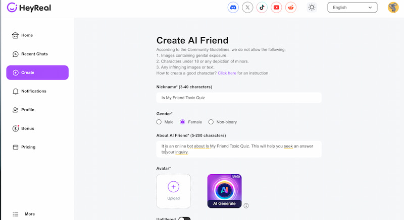 Heyreal Is My Friend Toxic Quiz